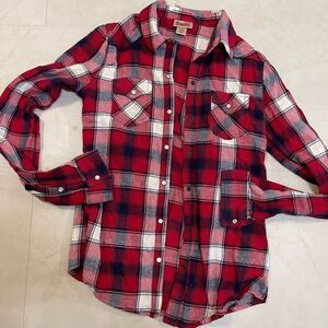 Plaid button down flannel 